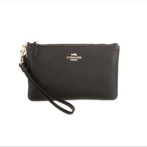 Coach large corner zip wristlet wallet